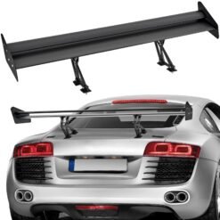 GT Wing Autospoiler, 53,1 Zoll Universalspoiler Mit Doppeldeck, Verstellbares Leichtes Aluminium, Auto Heckspoilerflügel, Racing Spoiler BGW/JDM Drift Schwarz - TYXWYLHJLHJSC6ITCV0