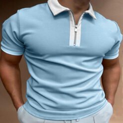 Men's Polo Shirt Men Solid Polo Shirts Brand Men Short-Sleeved Shirt Summer Shirt Man Clothing - 4Style, M