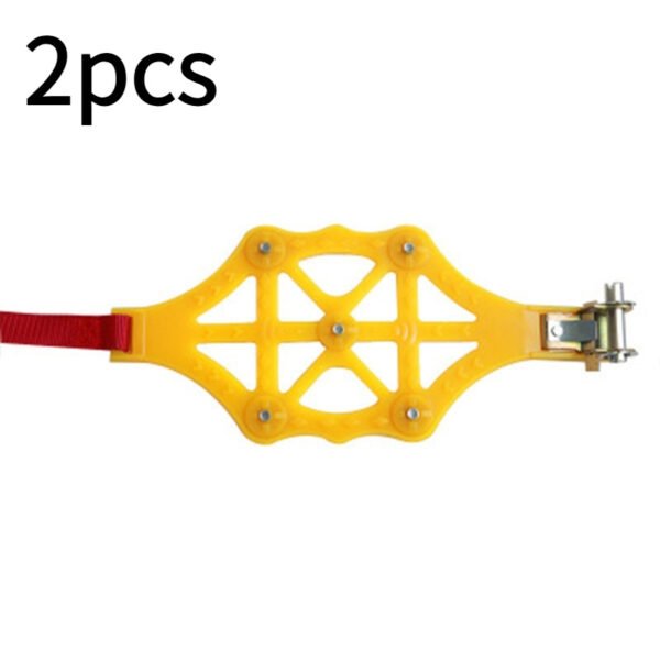 Emergency Tire Snow Chain Double Buckle - Yellow 2pcs