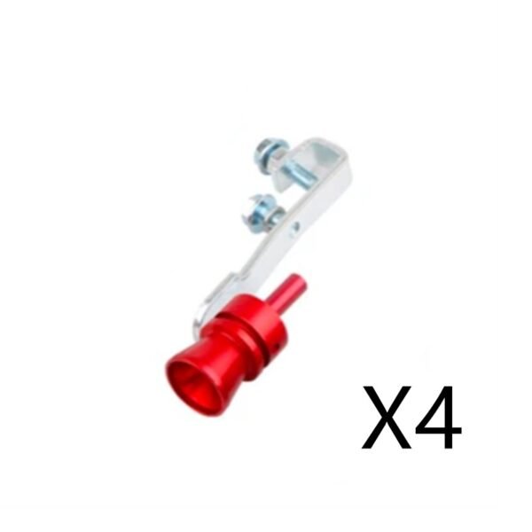 Exhaust Pipe Oversized Roar Maker - Red 4pcs, XL