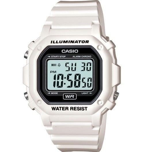 Casio Men's Digital Illuminator Sport Watch, White Resin F108WHC-7ACF