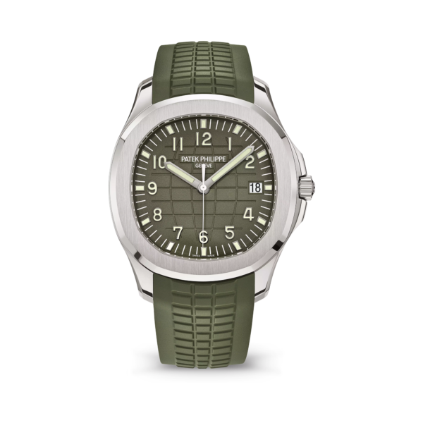 Patek Philippe Aquanaut Jumbo Date, Sweep Seconds, 18k White Gold, 42,2 mm, Ref# 5168G-010 1:1