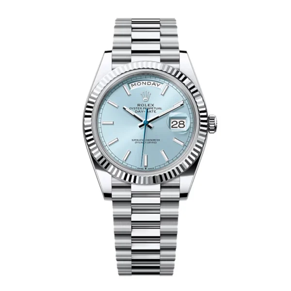 Rolex Day-Date 228236 “Ice Blue Grooved” Super Quality 1:1 - Standard