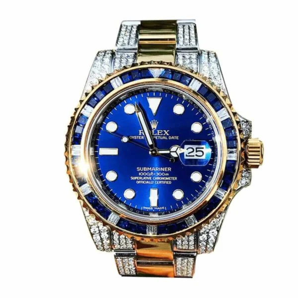 Rolex Submariner Date 18038 “Iced Out Blue Dial” Exact Quality 1:1 - Swiss