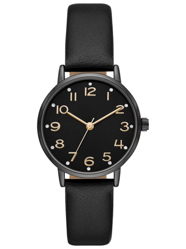 Time and Tru Women's Gunmetal Crystal Accent Watch (FMDOTT058)