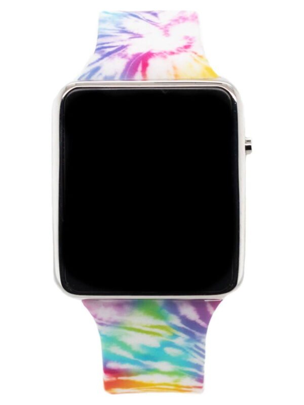 Wonder Nation Childrens & Adult LED Watch with Pink Tie Dye Strap (WN4265WM)