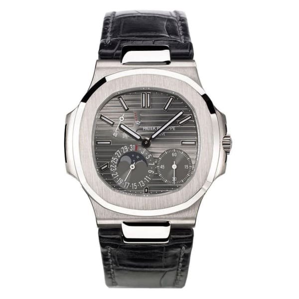 Patek Philippe Nautilus Date, Moon Phases Watch, 18k White Gold, 40mm, Ref# 5712G-001 1:1