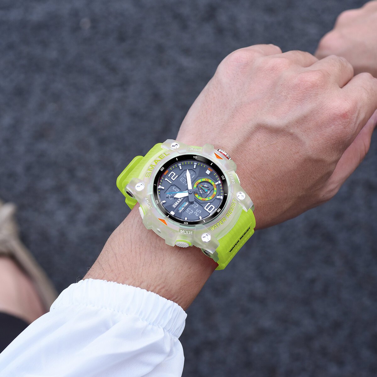 smael sport watch military wristwatch for men alarm stopwatch led digital back light dual time display waterproof watch men 8007 smael sport watch military wristwatch for men alarm stopwatch led digital back light dual time display waterproof watch men 8007