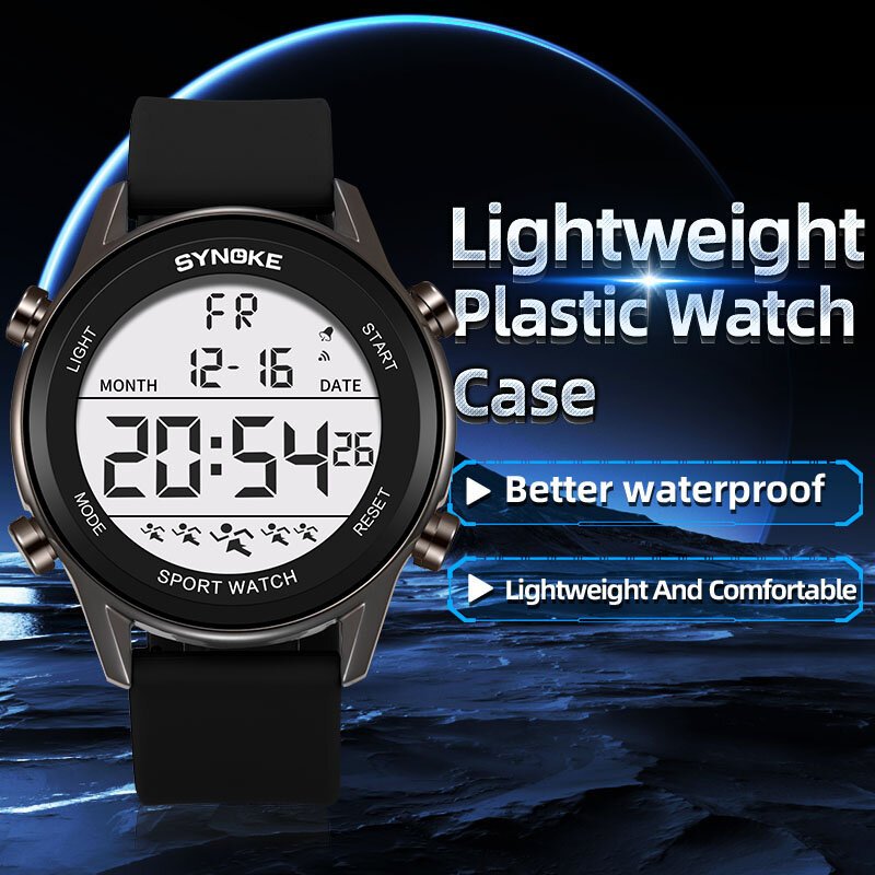 synoke men outdoor sports multifunctional waterproof large screen display luminous led digital for men fashion silicon watch synoke men outdoor sports multifunctional waterproof large screen display luminous led digital for men fashion silicon watch