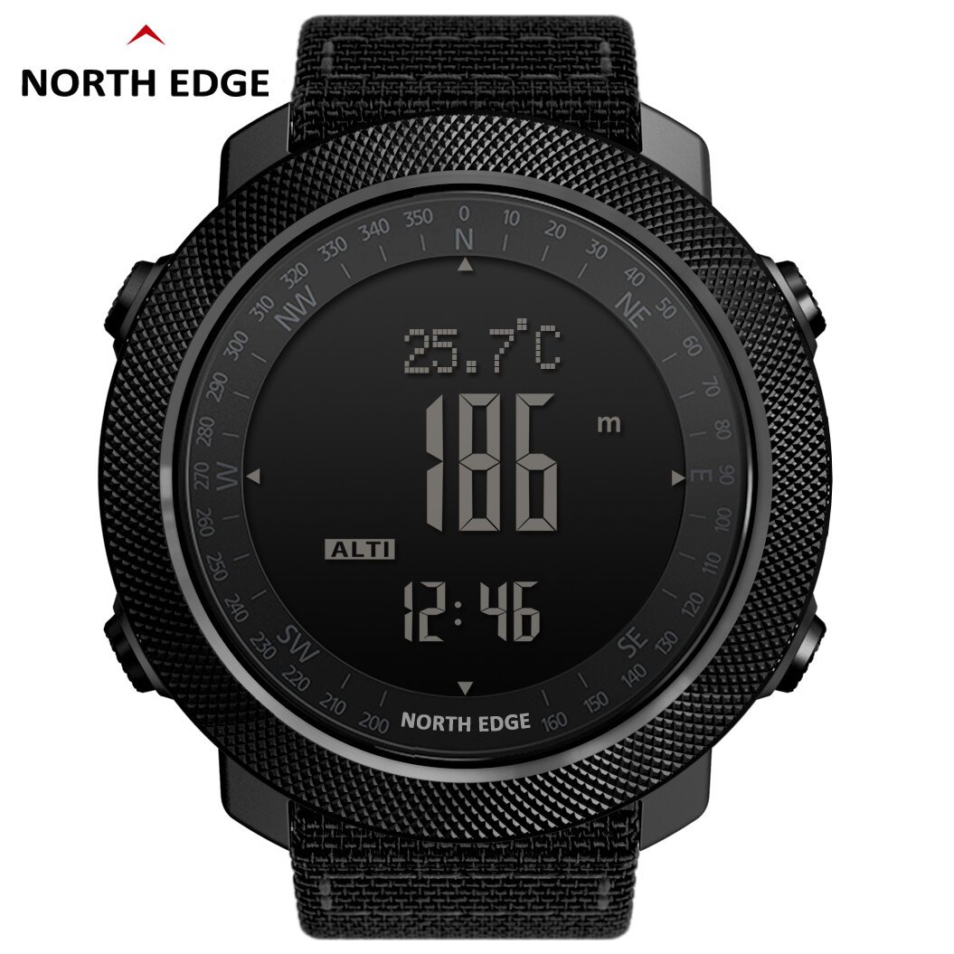 north edge men sports watches waterproof 50m led digital watch men military compass altitude barometer