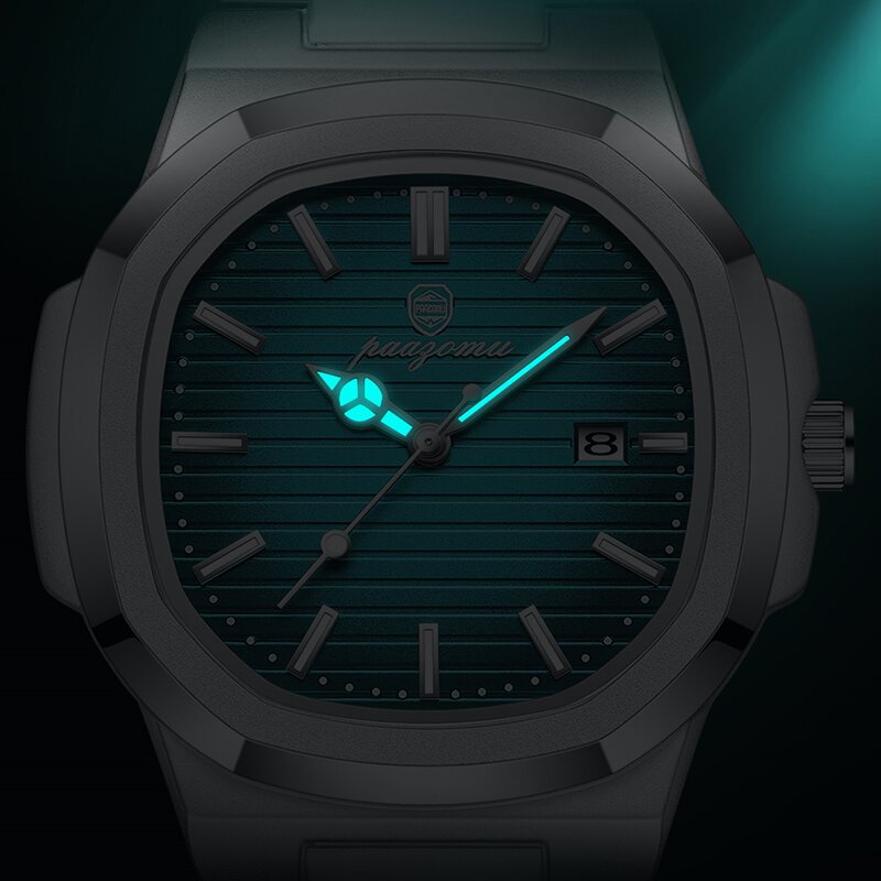 paazomu luxury watch business 50 atm waterproof male clock luminous date stainless steel square quartz men watches reloj hombre paazomu luxury watch business 50 atm waterproof male clock luminous date stainless steel square quartz men watches reloj hombre