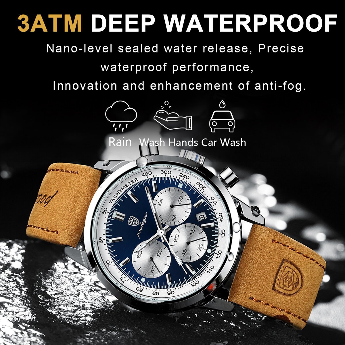 poedagar top brand men's quartz watch waterproof luminous chronograph military man watch luxury fashion leather watches for men poedagar top brand men's quartz watch waterproof luminous chronograph military man watch luxury fashion leather watches for men
