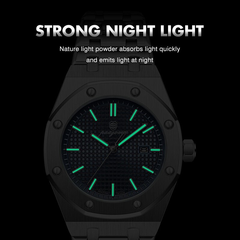 paazomu luxury square man quartz watch waterproof luminous date men's watch high quality stainless steel business men watches paazomu luxury square man quartz watch waterproof luminous date men's watch high quality stainless steel business men watches