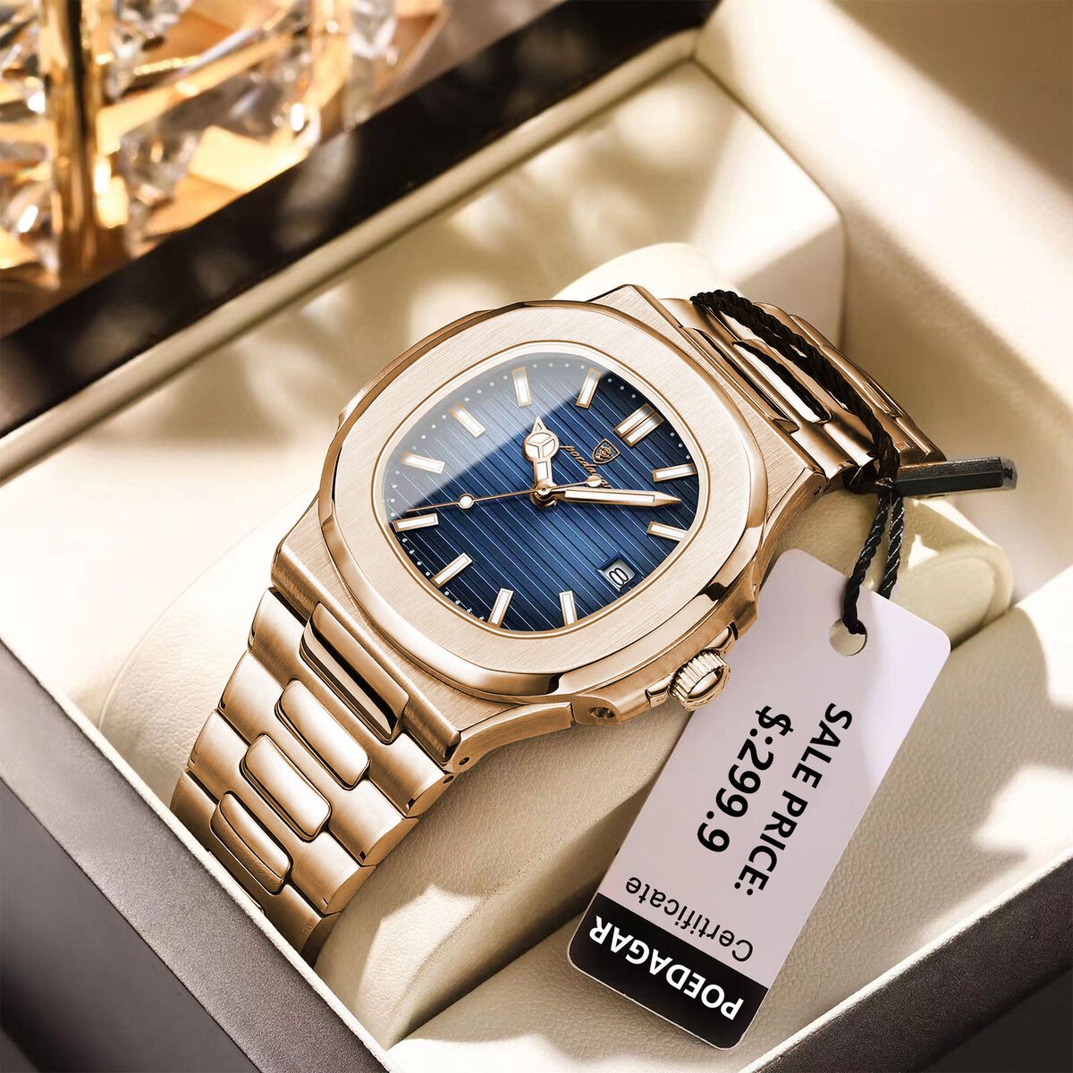 poedagar fashion business man watch waterproof luminous date stainless steel men quartz watch luxury square men's watches reloj poedagar fashion business man watch waterproof luminous date stainless steel men quartz watch luxury square men's watches reloj