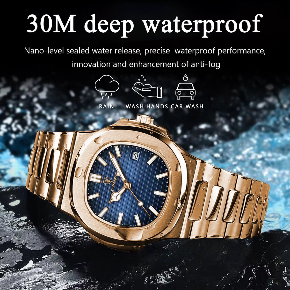 poedagar fashion business man watch waterproof luminous date stainless steel men quartz watch luxury square men's watches reloj poedagar fashion business man watch waterproof luminous date stainless steel men quartz watch luxury square men's watches reloj