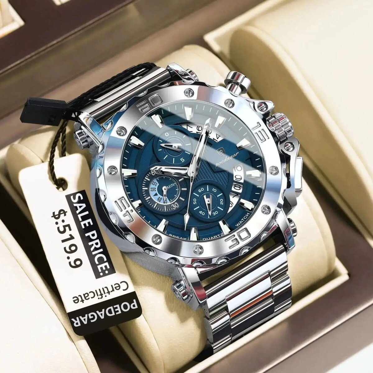 poedagar luxury watch for men calendar luminous waterproof man clock male chronograph stainless steel men's quartz watches reloj poedagar luxury watch for men calendar luminous waterproof man clock male chronograph stainless steel men's quartz watches reloj