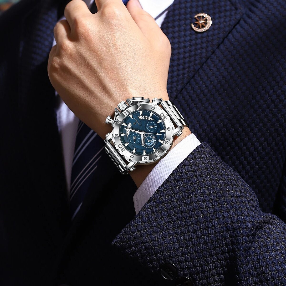 poedagar luxury watch for men calendar luminous waterproof man clock male chronograph stainless steel men's quartz watches reloj poedagar luxury watch for men calendar luminous waterproof man clock male chronograph stainless steel men's quartz watches reloj