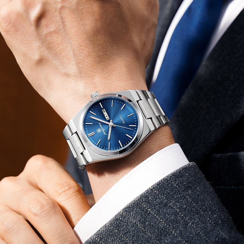 paazomu luxury quartz man wristwatch sport men watches waterproof luminous date week stainless steel men's watch male reloj+box paazomu luxury quartz man wristwatch sport men watches waterproof luminous date week stainless steel men's watch male reloj+box
