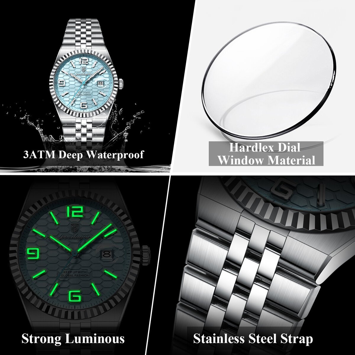 poedagar high quality original men clock waterproof luminous date luxury man watch stainless steel quartz men's watches male+box poedagar high quality original men clock waterproof luminous date luxury man watch stainless steel quartz men's watches male+box