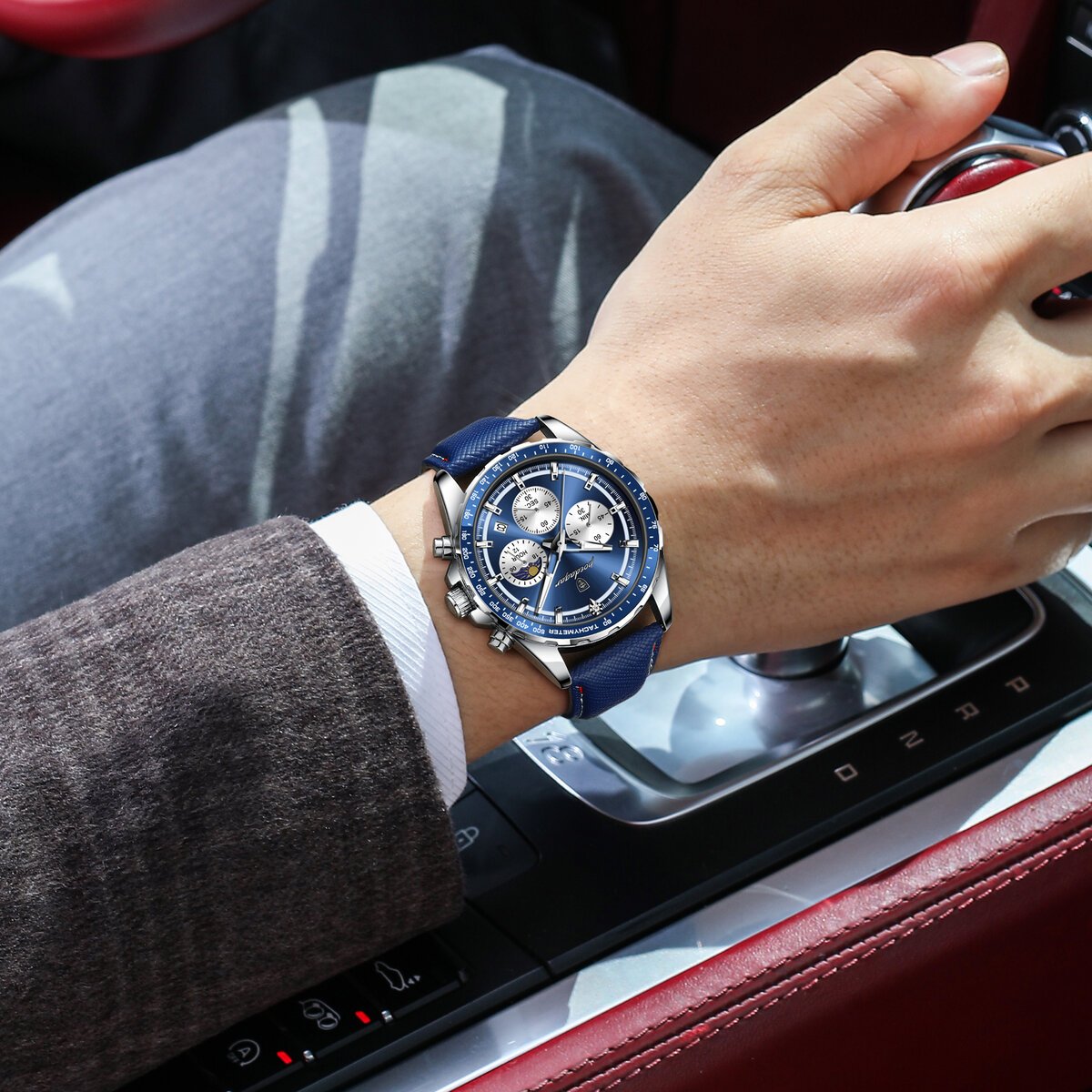 poedagar original fashion men clock luminous waterproof chronograph date man wristwatch leather quartz sport men's watches reloj poedagar original fashion men clock luminous waterproof chronograph date man wristwatch leather quartz sport men's watches reloj