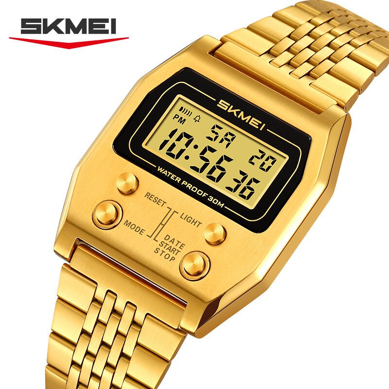 skmei 2460 men's sports waterproof digital watch stainless steel luxury retro led alarmclock men's electronic watch reloj hombre skmei 2460 men's sports waterproof digital watch stainless steel luxury retro led alarmclock men's electronic watch reloj hombre
