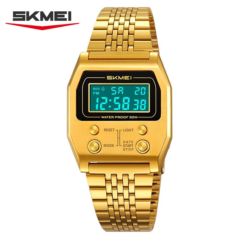 skmei 2460 men's sports waterproof digital watch stainless steel luxury retro led alarmclock men's electronic watch reloj hombre skmei 2460 men's sports waterproof digital watch stainless steel luxury retro led alarmclock men's electronic watch reloj hombre