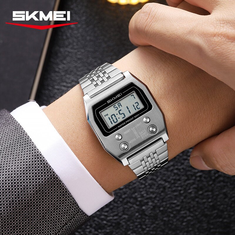 skmei 2460 men's sports waterproof digital watch stainless steel luxury retro led alarmclock men's electronic watch reloj hombre skmei 2460 men's sports waterproof digital watch stainless steel luxury retro led alarmclock men's electronic watch reloj hombre