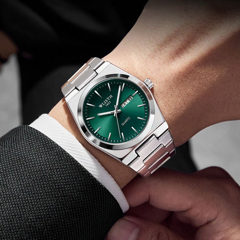 man watch quartz watch luxury waterproof luminous date week stainless steel men's watch male relógios masculino reloj hombre man watch quartz watch luxury waterproof luminous date week stainless steel men's watch male relógios masculino reloj hombre