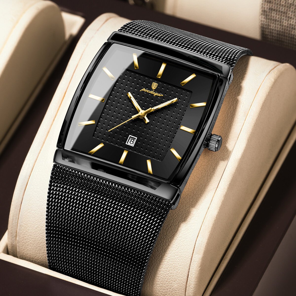 poedagar top luxury men wristwatch waterproof luminous stainless steel mesh date man watch fashion business quartz men's watches poedagar top luxury men wristwatch waterproof luminous stainless steel mesh date man watch fashion business quartz men's watches
